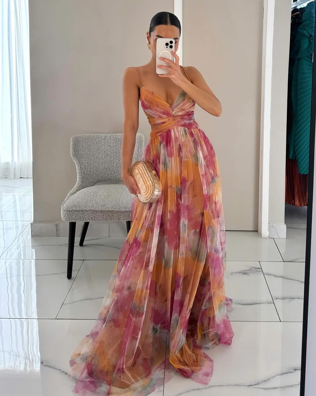 Giselle™ | Enchanting Floral Print Maxi Dress