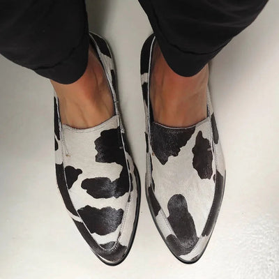 Ella & James | COW PRINT LOAFERS