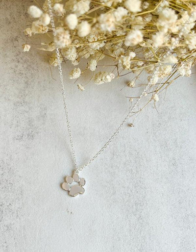 Elegant Silver Paw Necklace