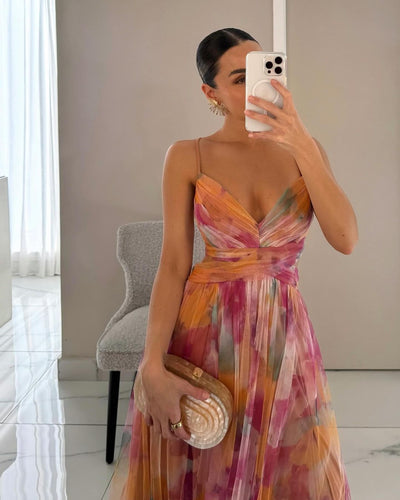 Giselle™ | Enchanting Floral Print Maxi Dress