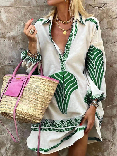 Mariam™ | Unique Print Holiday Mini Dress