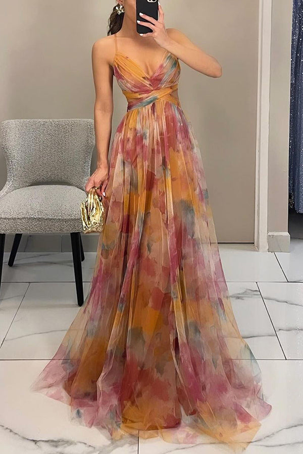 Giselle™ | Enchanting Floral Print Maxi Dress