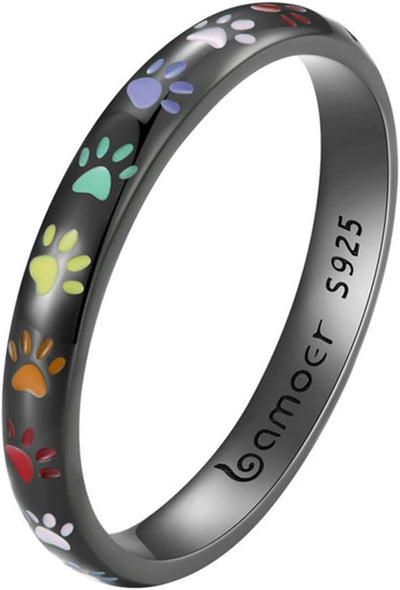 Silver Ring with Paw Design