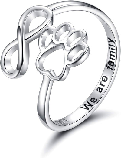 Handcrafted Paw & Heart Ring