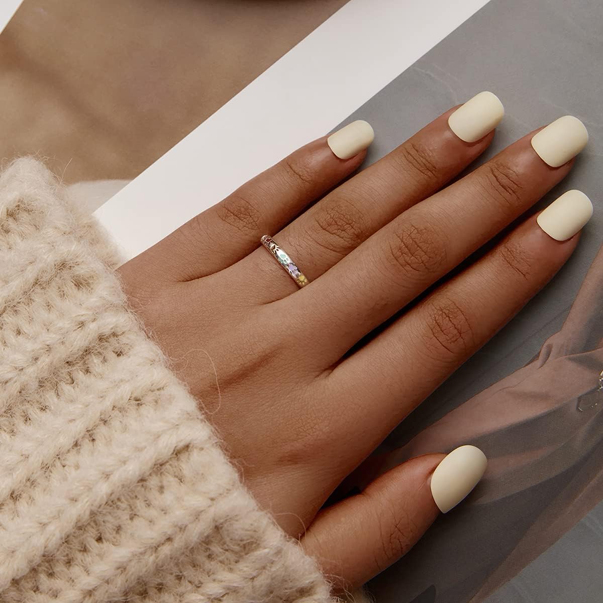 Silver Ring with Paw Design