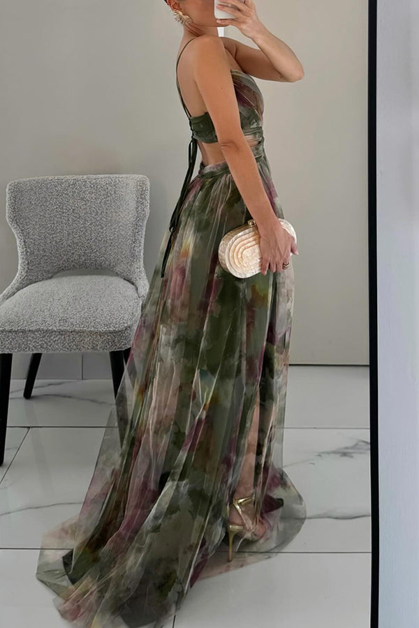 Giselle™ | Enchanting Floral Print Maxi Dress