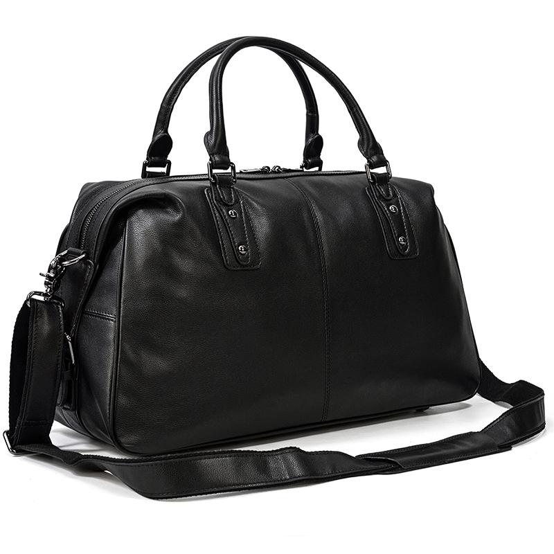 Black Leather Holdall | Zion
