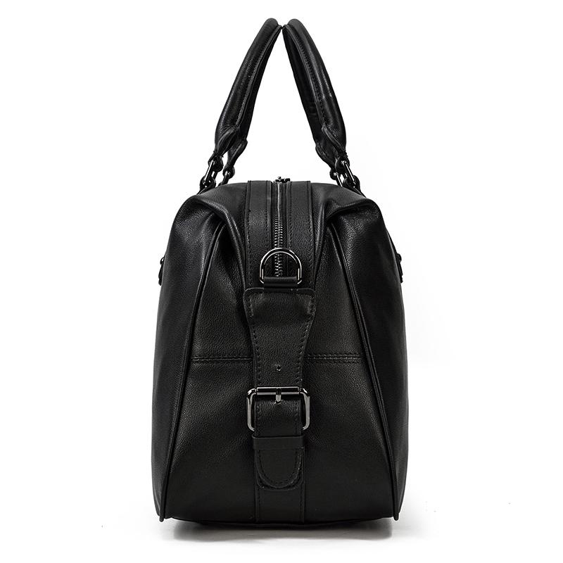 Black Leather Holdall | Zion