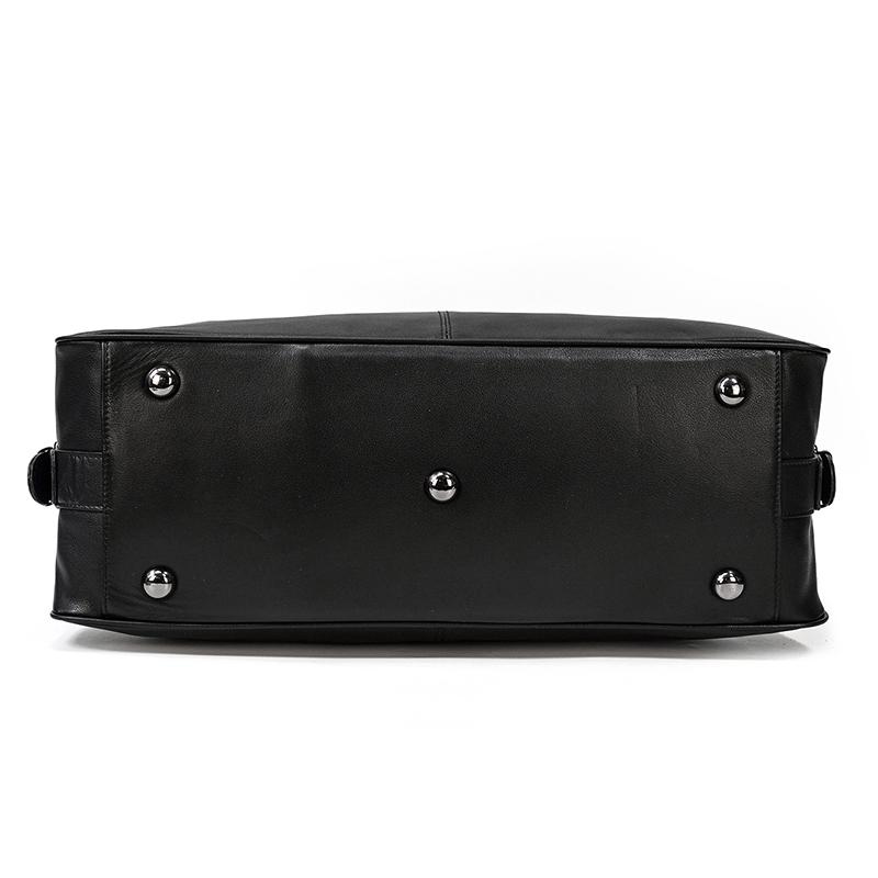 Black Leather Holdall | Zion