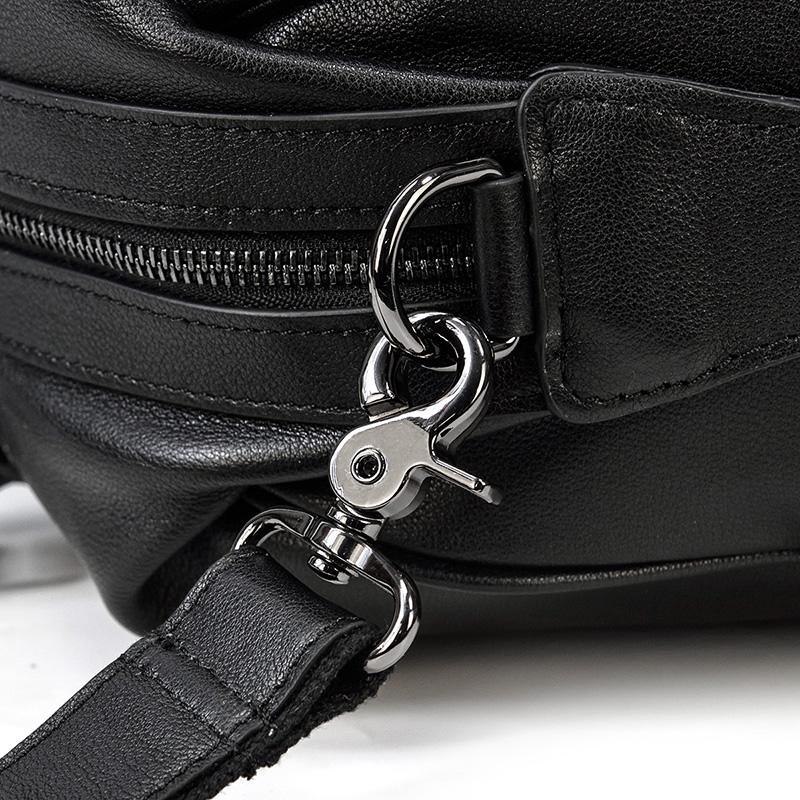 Black Leather Holdall | Zion