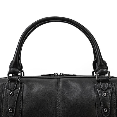 Black Leather Holdall | Zion
