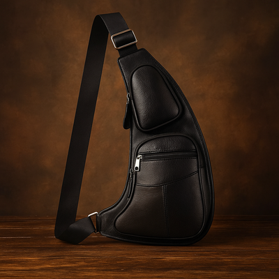 Adjustable Vintage Leather Sling Bag | Vance