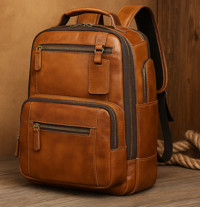 Tan Leather Backpack | Corbinian