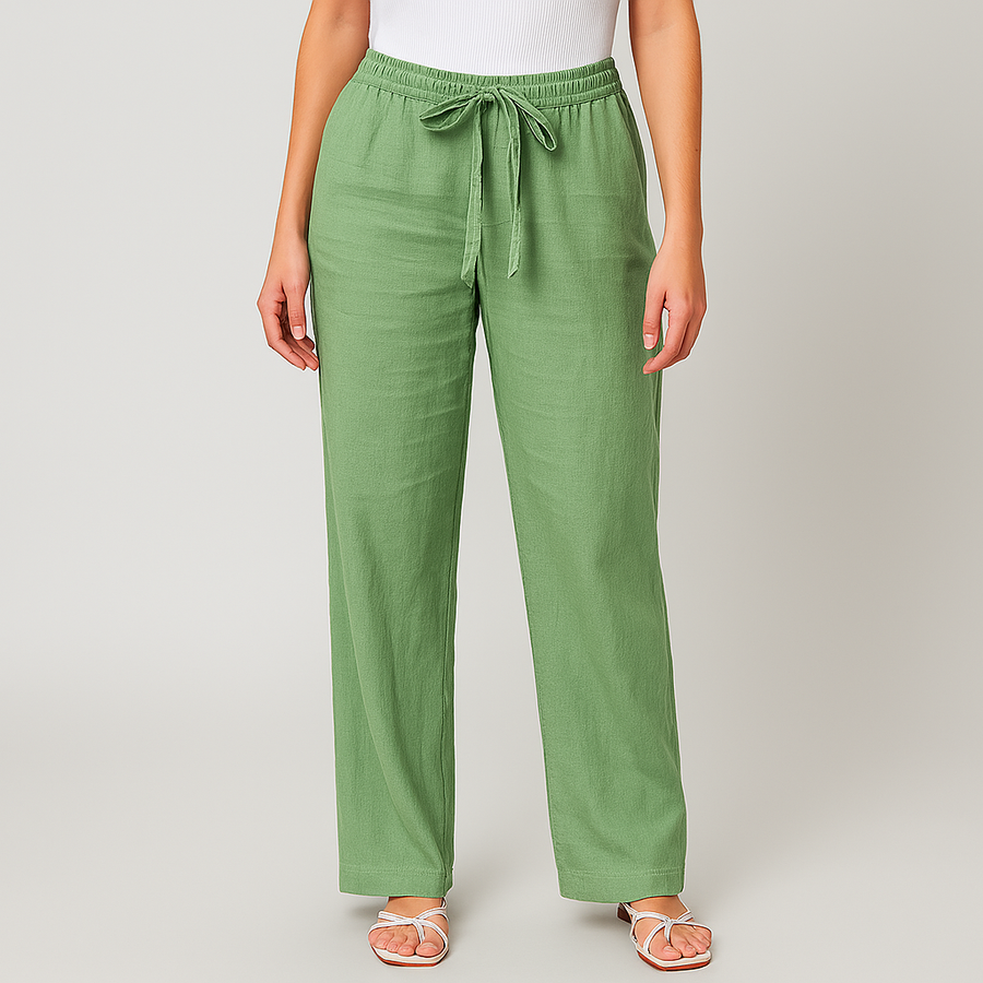 Jane - Elegant Tie Waist Linen Pants