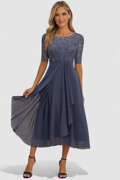 Elisa-Elegant formal dress with lace