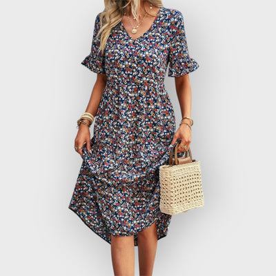 Amara | Floral Summer Midi Dress