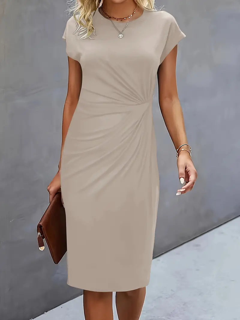 Adelina™ - Stylish Round Neck Dress