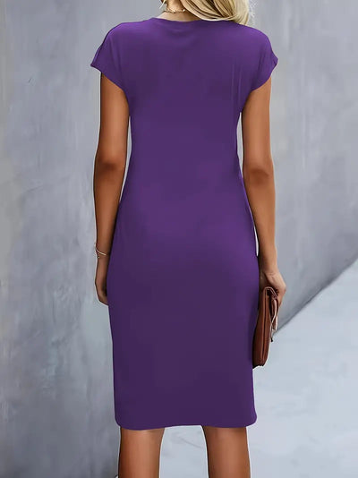 Adelina™ - Stylish Round Neck Dress