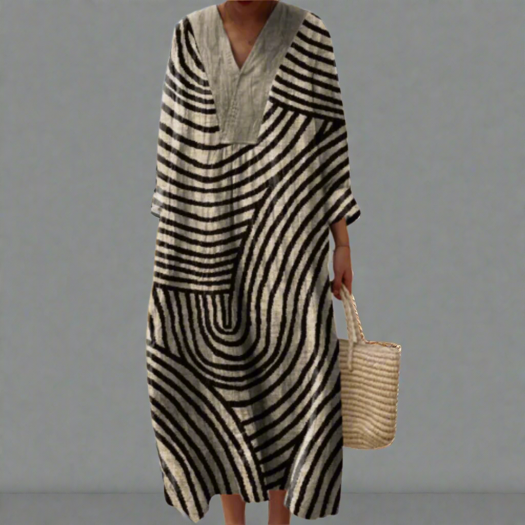 Irene™ | Monochromes Labyrinth Flow Dress