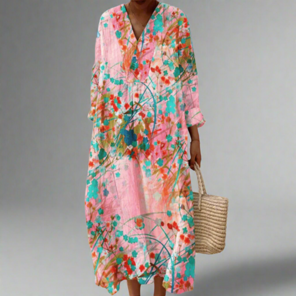 Lana™ | Soft Blush Floral Maxi Dress