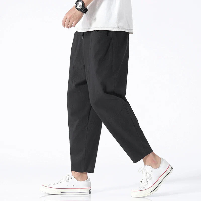 Abram | Cropped Linen Pants