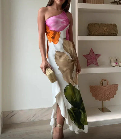 The Diana™ - Elegant Patchwork Maxi Dress