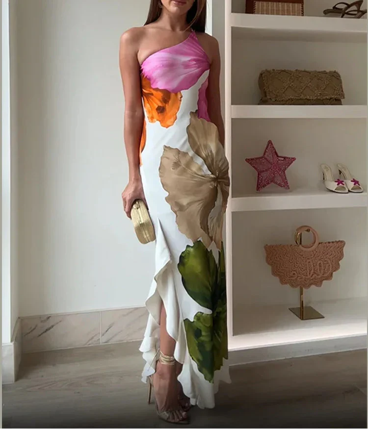 The Diana™ - Elegant Patchwork Maxi Dress