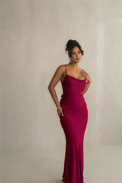 Cassiane - Satin Floral Dress