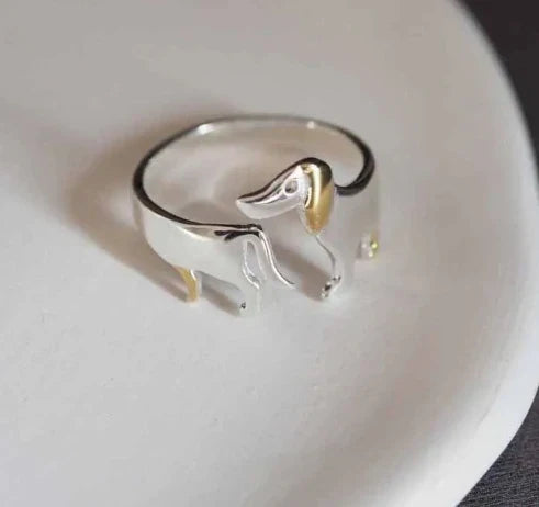 Silver Dachshund Ring – Adjustable Fit