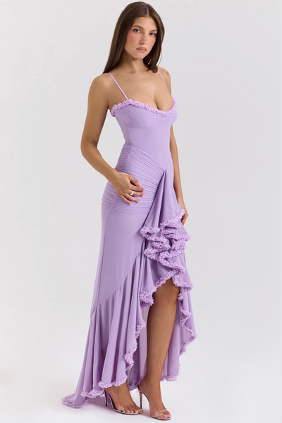 Alicia - Maxi Dress with Ruffles and Openings