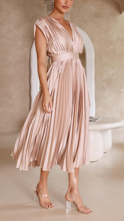 Alexis - Elegant Pleated Dress