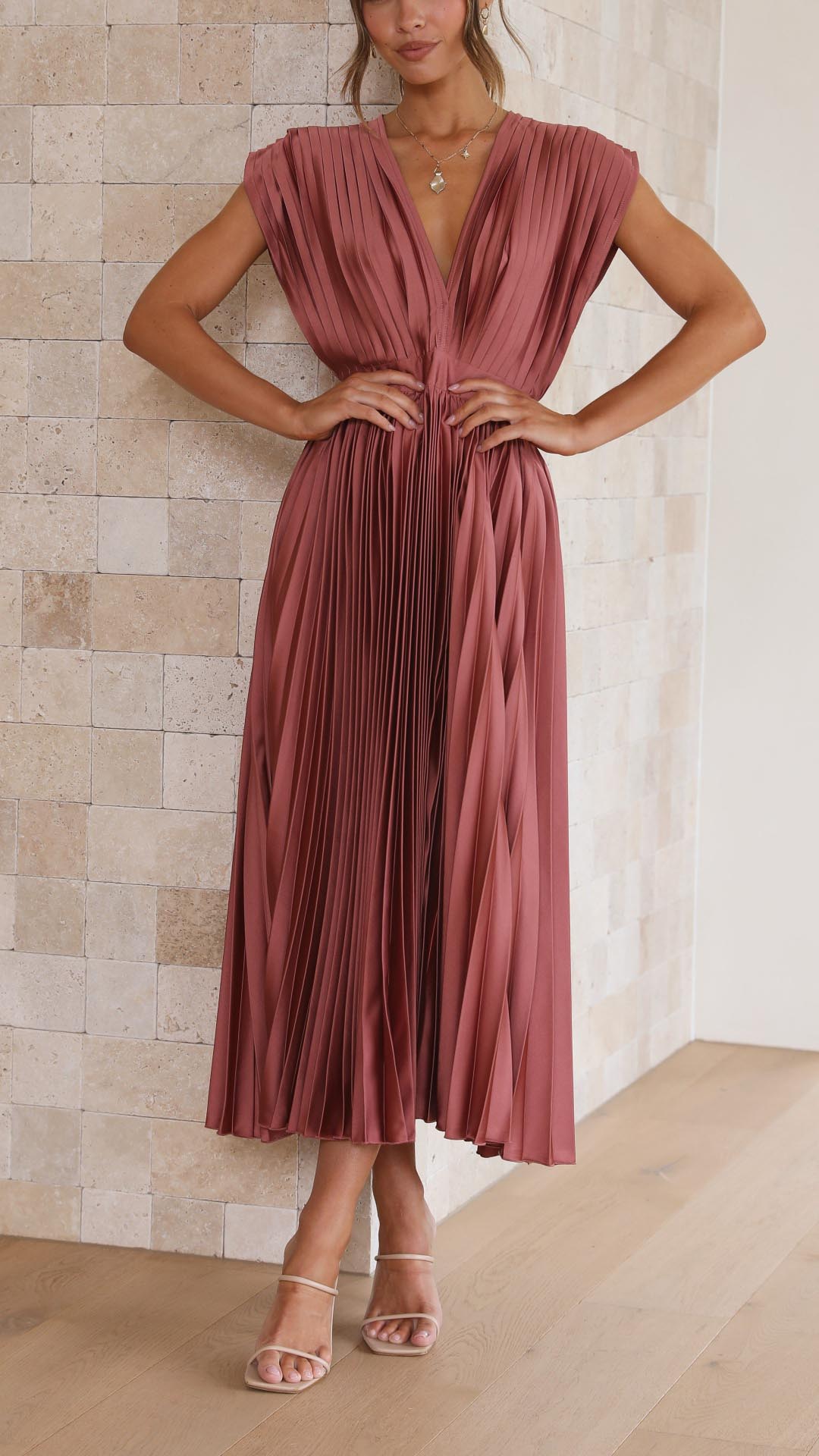 Alexis - Elegant Pleated Dress
