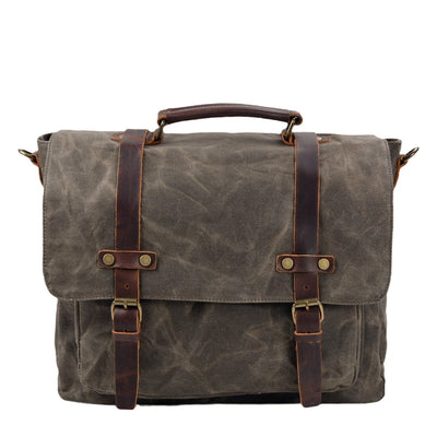 Canvas and Leather Messenger Bag | Wilder
