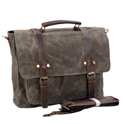 Canvas and Leather Messenger Bag | Wilder