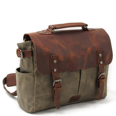 Canvas Crossbody Messenger Bag | Caius