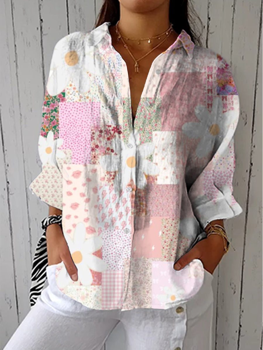 Mary - Patchwork Daisy Blouse