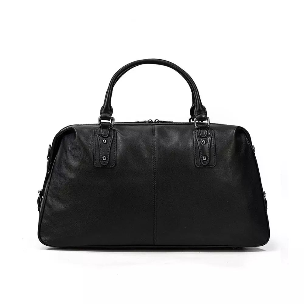 Black Leather Holdall | Zion