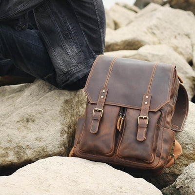 Brown Leather Backpack | Stellan
