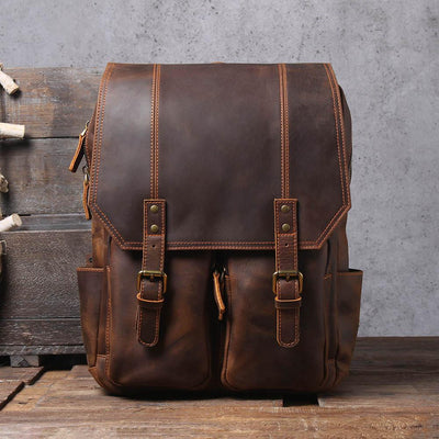 Brown Leather Backpack | Stellan