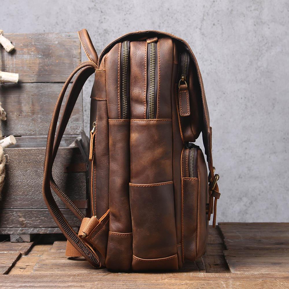 Brown Leather Backpack | Stellan