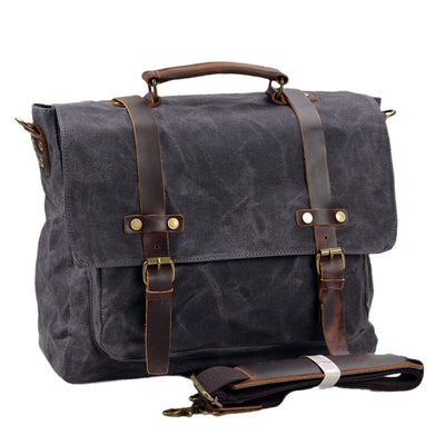 Canvas and Leather Messenger Bag | Wilder