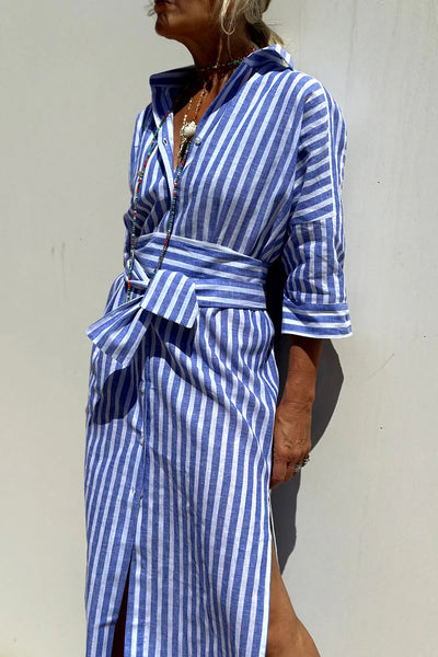 Madison – Striped Shirt Dress