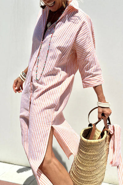 Madison – Striped Shirt Dress