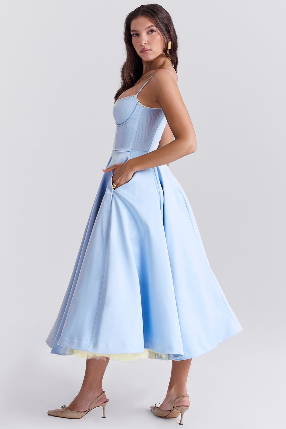 Cindy – Romantic Charm Midi Tulle Dress