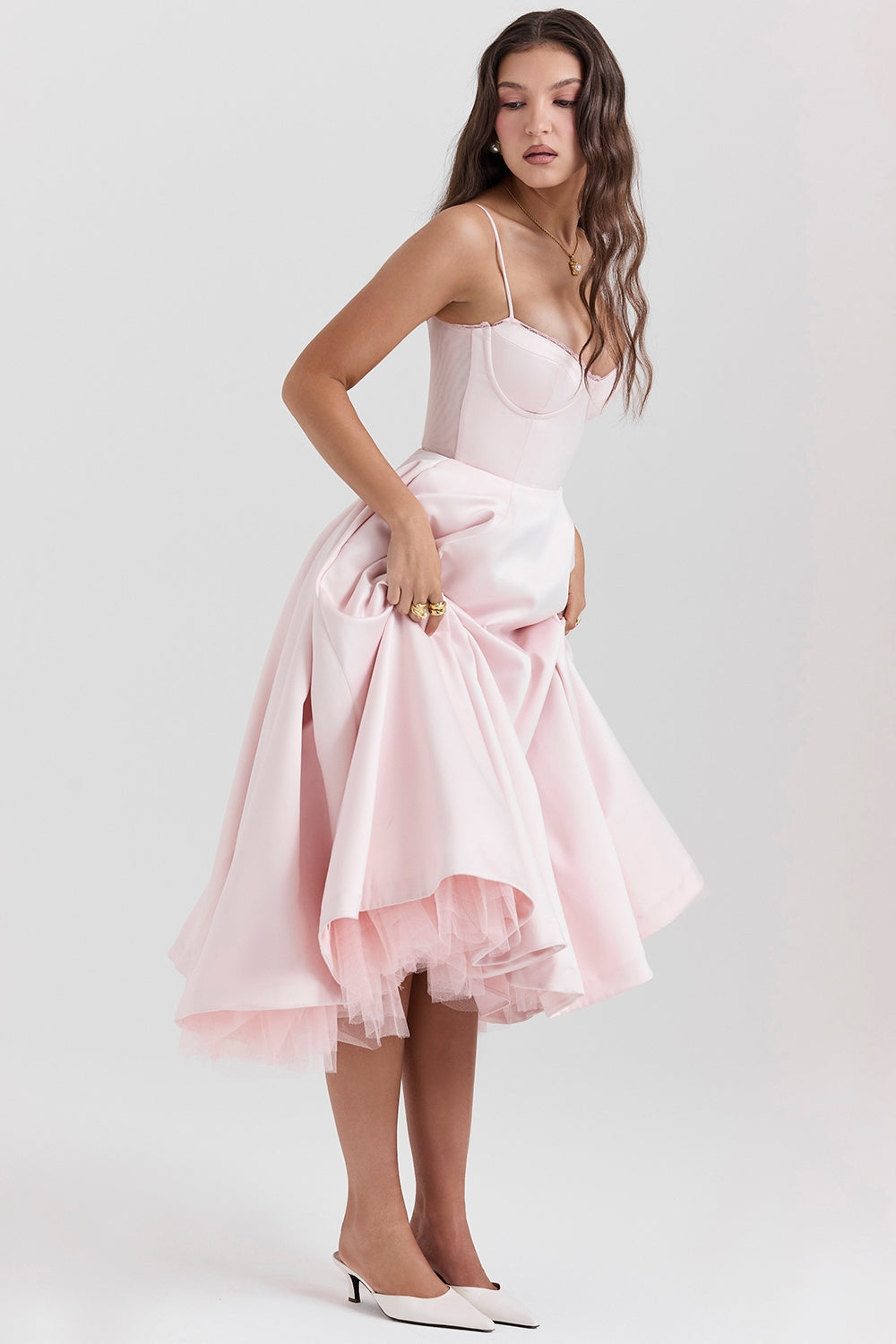 Cindy – Romantic Charm Midi Tulle Dress