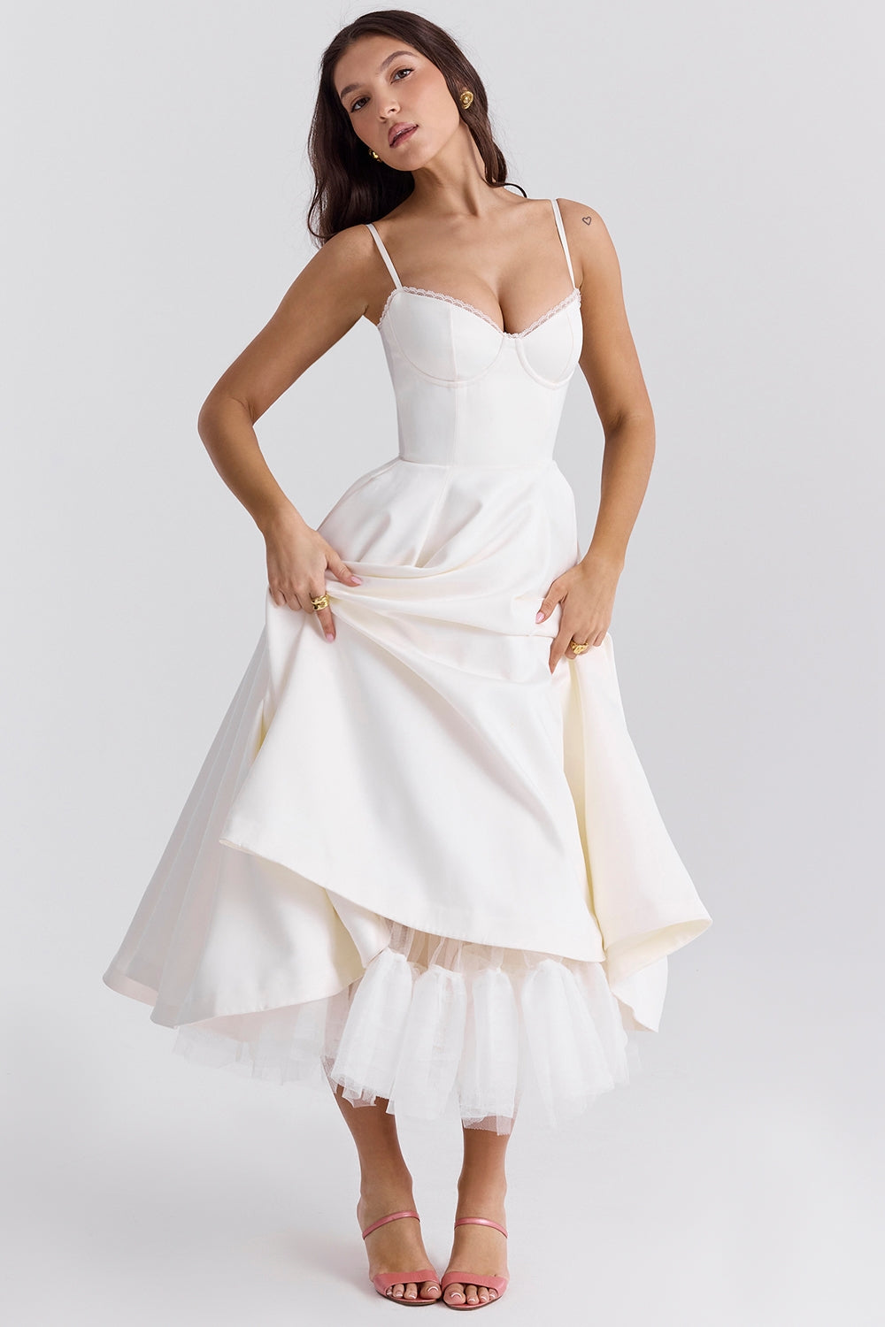 Cindy – Romantic Charm Midi Tulle Dress