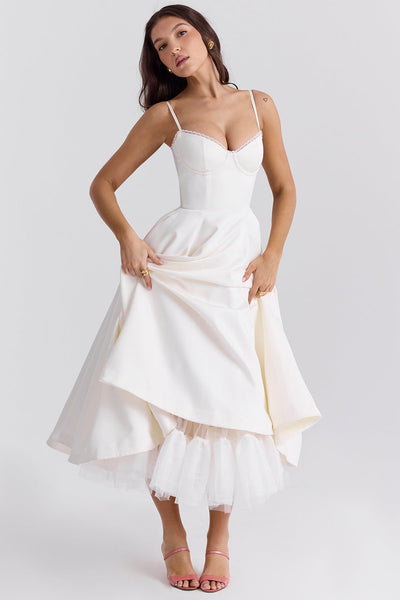 Cindy – Romantic Charm Midi Tulle Dress