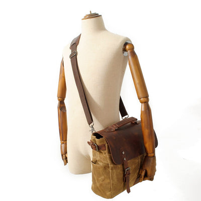 Canvas Crossbody Messenger Bag | Caius