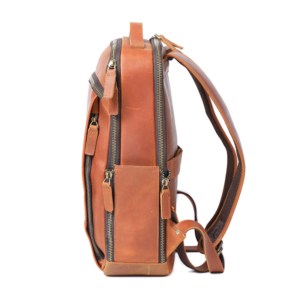 Leather Laptop Rucksack | Yates
