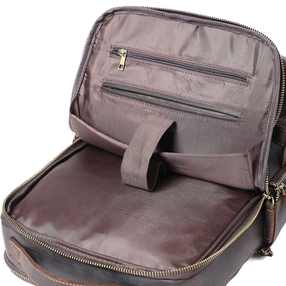 Leather Laptop Rucksack | Yates